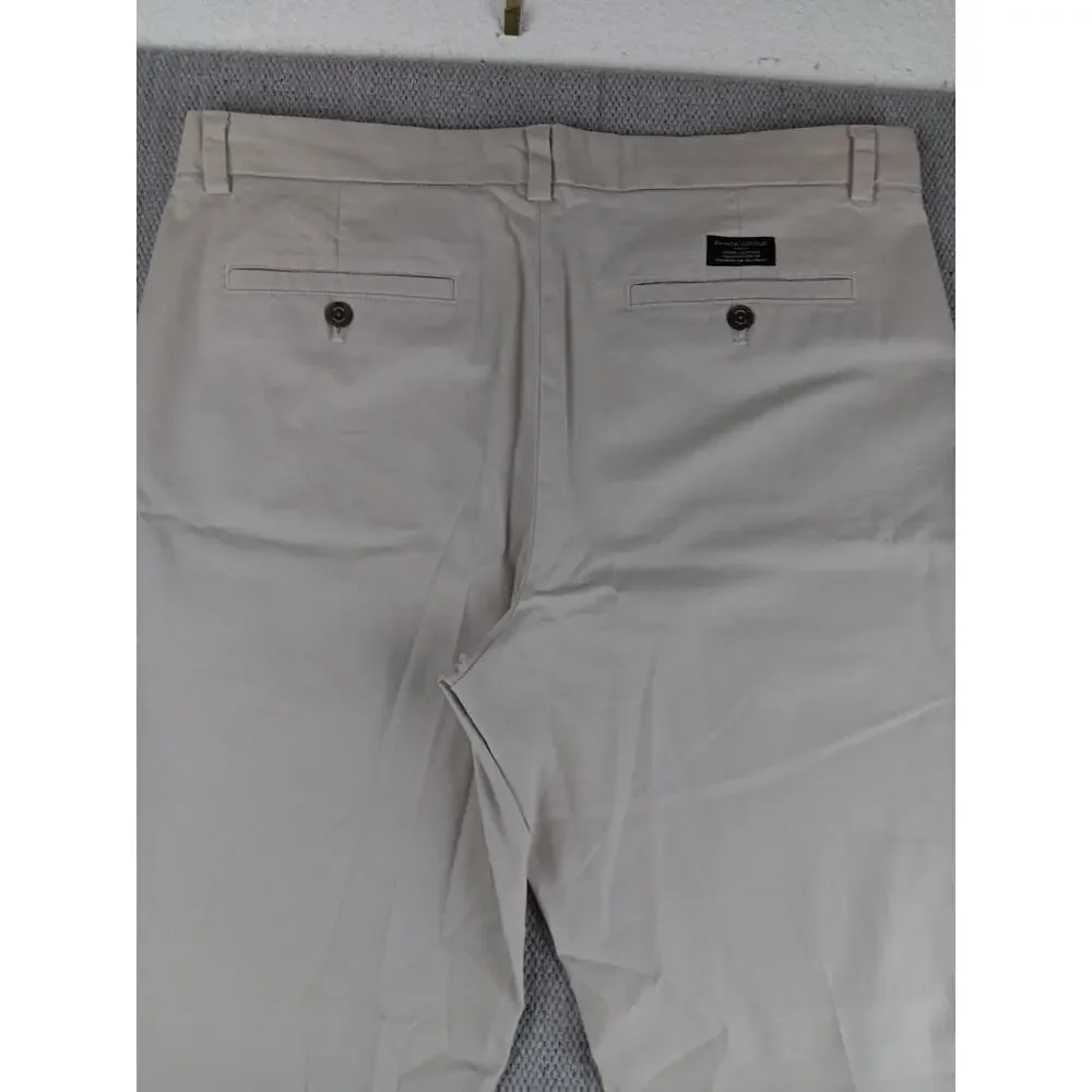 Banana Republic Aiden Chino Pants‎ Mens 36X28 Ivory Slim Straight Casual Preppy